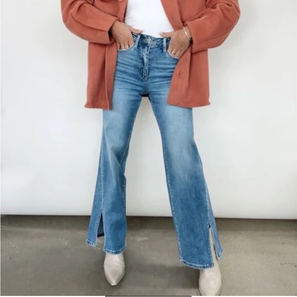 Denim - 90s Style Vintage Flare Jeans